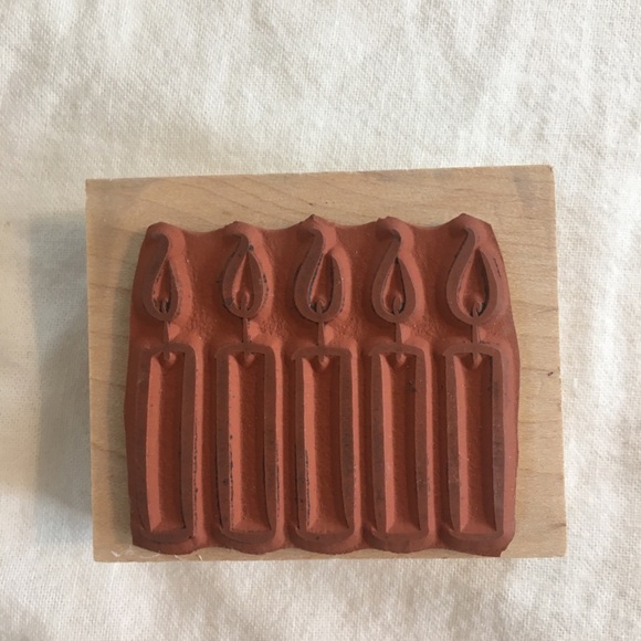 VTG Wood Mounted Hero Arts Candles Rubber Stamp - Picture 2 of 4